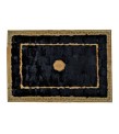 Black and Gold Plush Rug, Black Faux Leather Area Rug, Black and Gold Carpet, Black Plush Living Room Rug, Plush Rug, Black Gold Area Rug