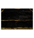 Black and Gold Plush Rug, Black Faux Leather Area Rug, Black and Gold Carpet, Black Plush Living Room Rug, Plush Rug, Black Gold Area Rug
