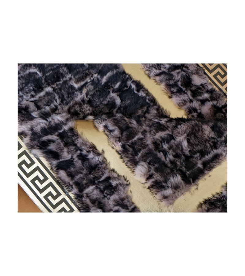 Silver and Gray Natural Sheepskin Rug, Area Rug 8 x 11 feet,Large Decorative Carpet For Living Room, Toscana Sheepskin Carpet,Unique Carpet,