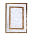 Handmade 100% Genuine Goatskin Rug, Patchwork Goatskin Area Rug, White Hair on Leather Rug, Natural leather Rug, Area Rug 10