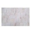 Handmade 100% Genuine Goatskin Rug, Patchwork Goatskin Area Rug, White Hair on Leather Rug, Natural leather Rug, Area Rug 10