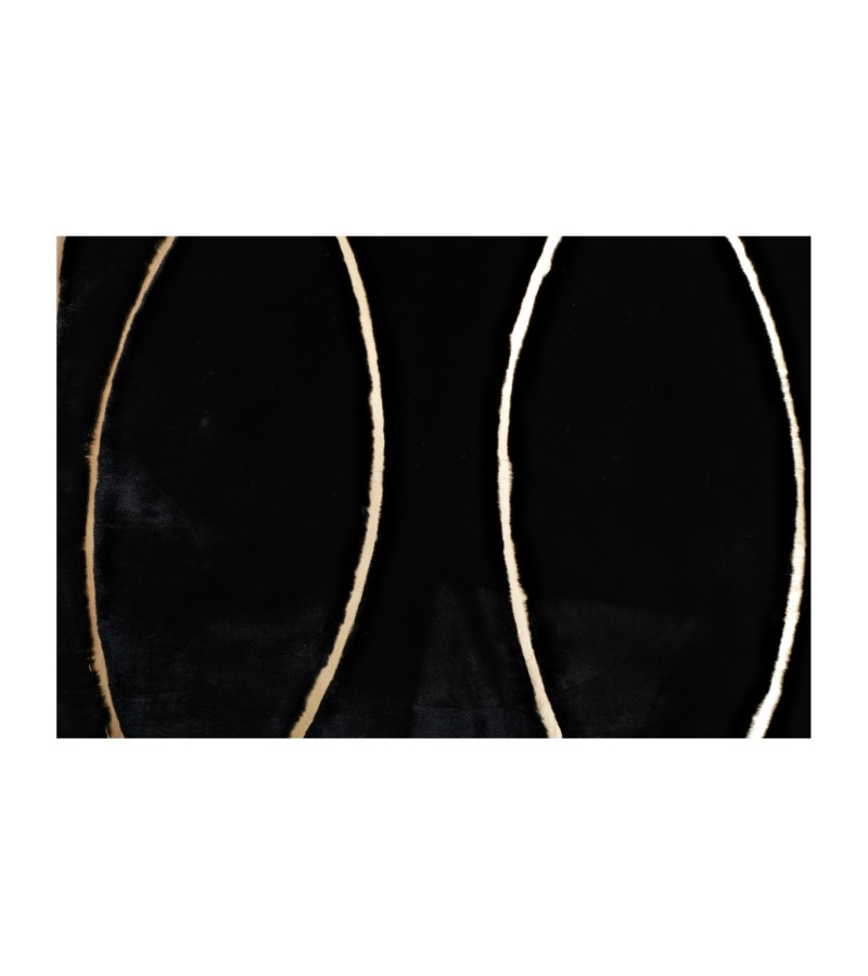 Black and Gold Plush Rug, Black Faux Leather Area Rug, Black and Gold Carpet, Black Plush Living Room Rug, Plush Rug, Black Gold Area Rug