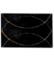 Black and Gold Plush Rug, Black Faux Leather Area Rug, Black and Gold Carpet, Black Plush Living Room Rug, Plush Rug, Black Gold Area Rug
