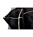 Black and Gold Plush Rug, Black Faux Leather Area Rug, Black and Gold Carpet, Black Plush Living Room Rug, Plush Rug, Black Gold Area Rug