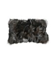 Natural Fox Fur Anthracite Blanket Pillow, Real Fur Throw, Custom Anthracite Throw Pillow Set, Decorative Throw, Decor Housewarming Gift