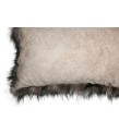 Natural Fox Fur Anthracite Blanket Pillow, Real Fur Throw, Custom Anthracite Throw Pillow Set, Decorative Throw, Decor Housewarming Gift