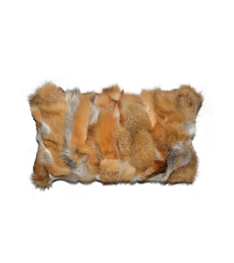 Natural Fox Fur Brown Blanket Pillow, Real Fur Throw, Custom Brown Throw Pillow Set, Fluffy Fur Decorative Throw, Decor Housewarming Gift