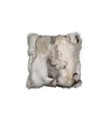 Natural Fox Fur Gray Blanket Pillow, Real Fur Throw, Custom Gray Throw Pillow Set, Fluffy Fur Decorative Throw, Decor Housewarming Gift