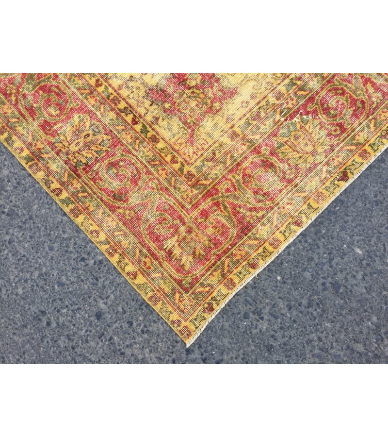 7x10 boho bed plan rug, rug for living room, 6'8X9'11 Handmade vintage rug