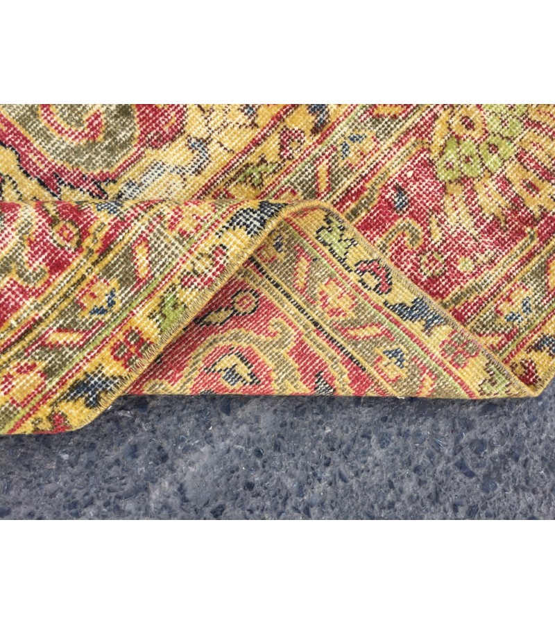 7x10 boho bed plan rug, rug for living room, 6'8X9'11 Handmade vintage rug