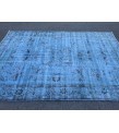 6x9 blueTurkish rug, vintage rug, oriental rug, 6'2 X 8'8 retro rug