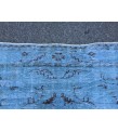 6x9 blueTurkish rug, vintage rug, oriental rug, 6'2 X 8'8 retro rug