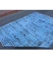 6x9 blueTurkish rug, vintage rug, oriental rug, 6'2 X 8'8 retro rug