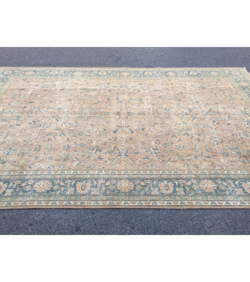 7x10 rug for living room, vintage Turkish rug, 6'6 X 10'2 bedroom rug, area rug