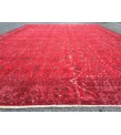7x10 red distressed area rug, Living room rug, 6'11 X 10'4 Turkish rug