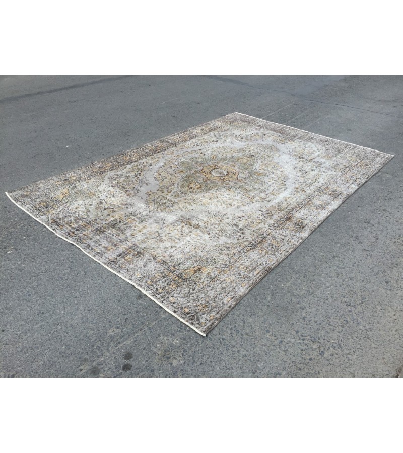 7x10 grey green home decor rug, bedroom rug, 7'1 X 10'5 rug for living room