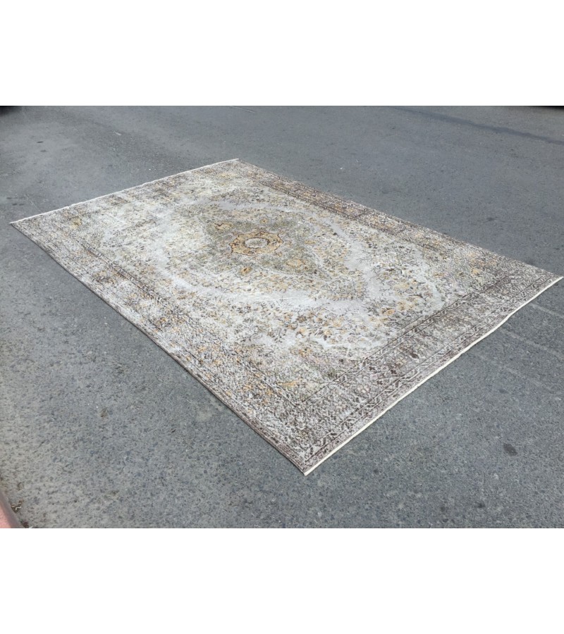 7x10 grey green home decor rug, bedroom rug, 7'1 X 10'5 rug for living room