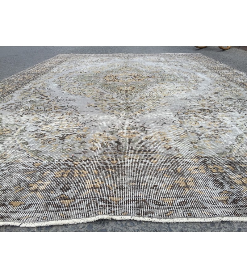 7x10 grey green home decor rug, bedroom rug, 7'1 X 10'5 rug for living room