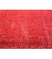 7x10 red retro rug, handmade area rug, 6'9 x 10'4 woven rug , living room rug