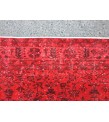 7x10 red retro rug, handmade area rug, 6'9 x 10'4 woven rug , living room rug