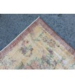 6x10 floral area rug, faded yellow rug, Vintage rug , 6'5 X 9'7 retro rug, Oriental rug