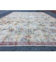 6x10 floral area rug, faded yellow rug, Vintage rug , 6'5 X 9'7 retro rug, Oriental rug