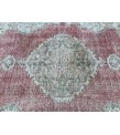 7x10 faded red gray vintage rug, , Turkish bedroom rug, 6'8 X 10' area rug