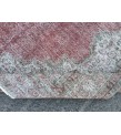 7x10 faded red gray vintage rug, , Turkish bedroom rug, 6'8 X 10' area rug