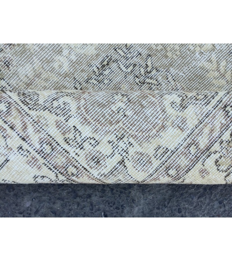 6x10 Rustic Woven Rug ,faded farmhouse rug, 70s rug , 6'1 X 9'6 Turkish Living room Rug