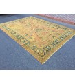 8x11 oversize Oushak rug , red yellow green rug, 7'11 X 11'2 Handmade vintage rug