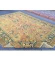8x11 oversize Oushak rug , red yellow green rug, 7'11 X 11'2 Handmade vintage rug