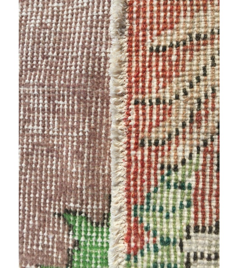 7x11 oversize retro rug, Area rug, Brown Orange Green Living room rug,7'3 X 10'9 Floral Bedroom rug