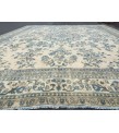 10x13 beige blue Persian rug, hand woven rug, 9'9 X 12'10 bedroom rug
