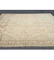 10x13 woven wool rug, beige brown rug, , Vintage Rug, 9'7 X 12'6 faded rug