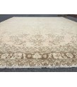 10x13 woven wool rug, beige brown rug, , Vintage Rug, 9'7 X 12'6 faded rug