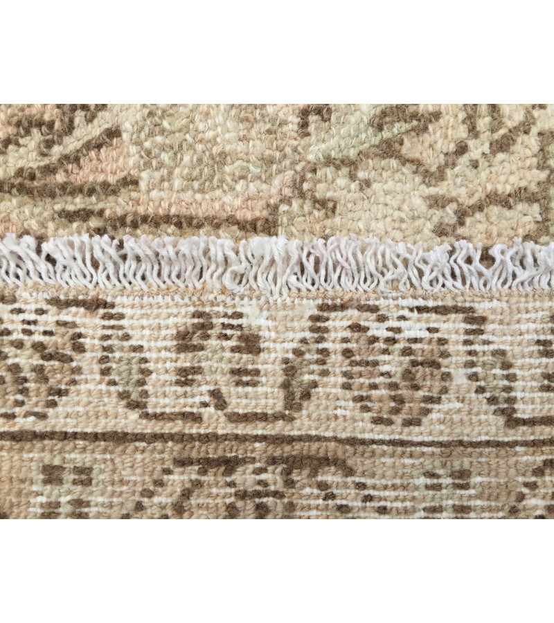 10x13 woven wool rug, beige brown rug, , Vintage Rug, 9'7 X 12'6 faded rug