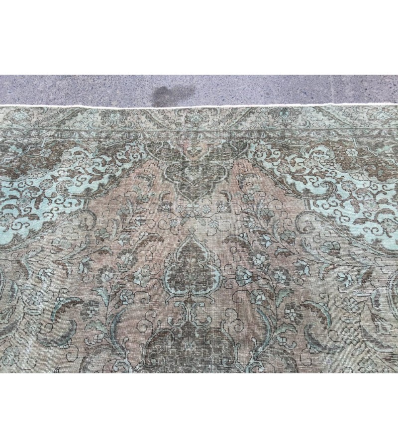 9x14 distressed woven rug, wool area rug, dining room rug, 9'4 X 13'8 Persian Rug