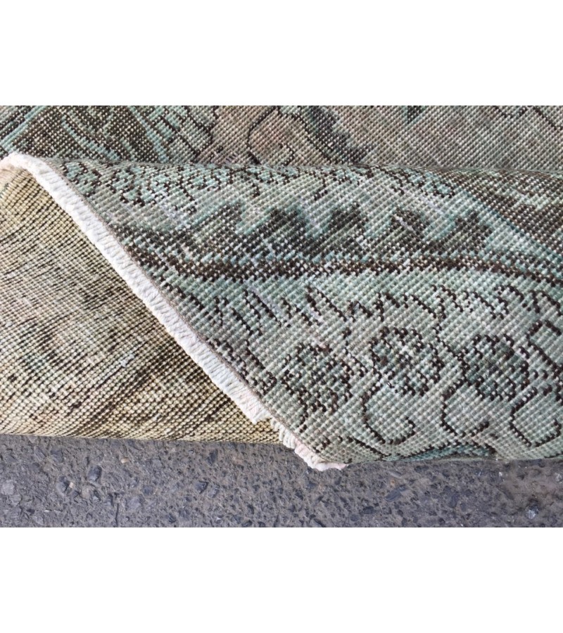 9x14 distressed woven rug, wool area rug, dining room rug, 9'4 X 13'8 Persian Rug