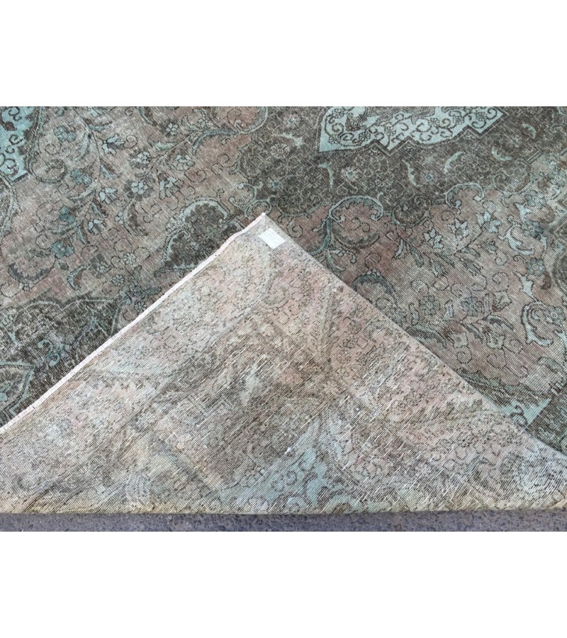 9x14 distressed woven rug, wool area rug, dining room rug, 9'4 X 13'8 Persian Rug