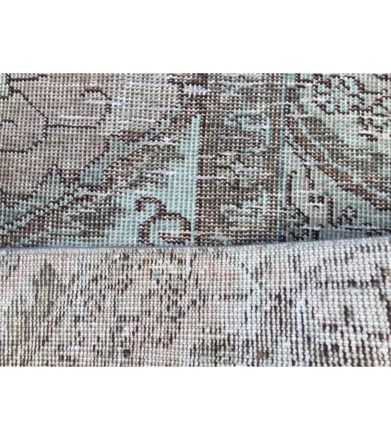 9x14 distressed woven rug, wool area rug, dining room rug, 9'4 X 13'8 Persian Rug