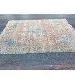 10x13 Geometric Vintage rug for living room, Area rug, pastel red rug, 9'6 X 12'6 Bedroom rug