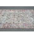 7x11 distressed rug for living room, dining room rug, vintage rug, 6'11 X 10'6 area rug