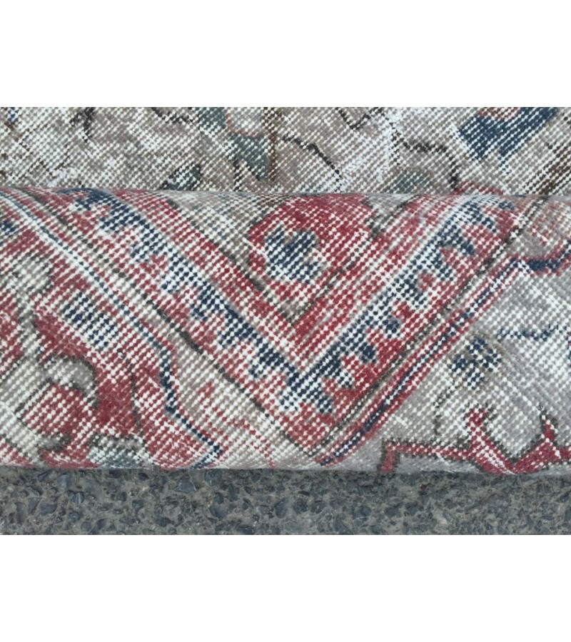 7x11 distressed rug for living room, dining room rug, vintage rug, 6'11 X 10'6 area rug