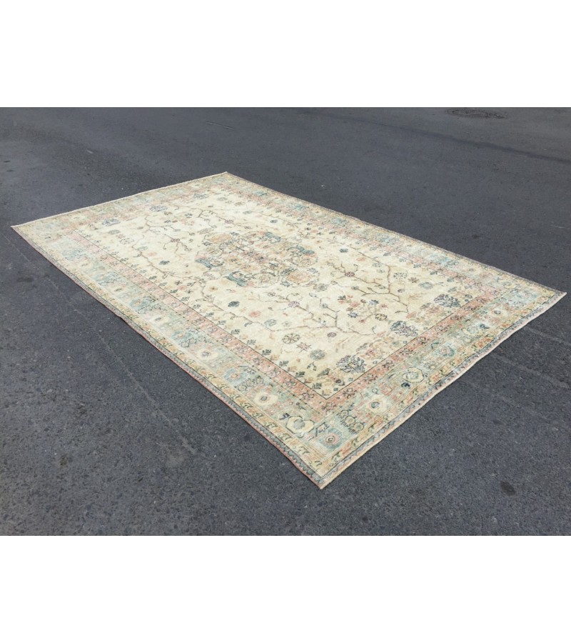 7x11 home decor rug, abstract distressed bedroom rug, 6'7 X 10'7 hand woven rug
