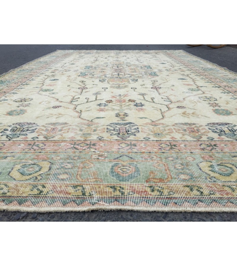 7x11 home decor rug, abstract distressed bedroom rug, 6'7 X 10'7 hand woven rug