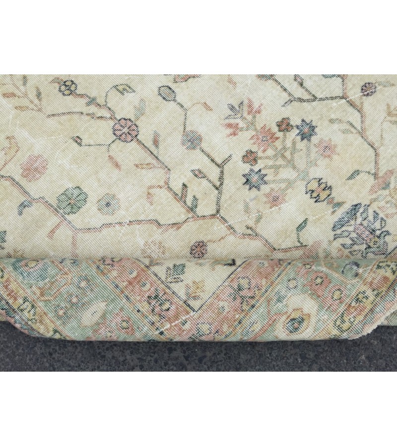 7x11 home decor rug, abstract distressed bedroom rug, 6'7 X 10'7 hand woven rug