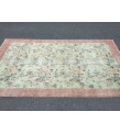 5x8 floral pastel green rug , handmade woven rug, 4'9 X 8'2 Living room rug