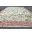 5x8 floral pastel green rug , handmade woven rug, 4'9 X 8'2 Living room rug