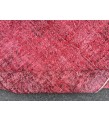 6x10 retro woven red rug, Living room rug, 6'4 X 9'9 red Turkish rug