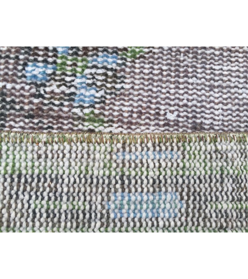 6x10 rainbow distressed rug, hand knotted Turkish rug, rug for living room, 6'2 X 10' area rug